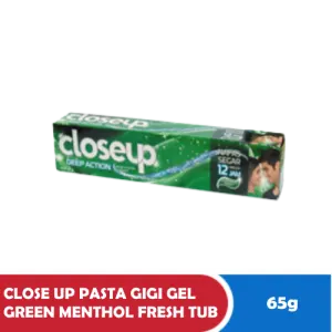 CLOSE UP PASTA GIGI GEL GREEN MENTHOL FRESH TIUB 65g