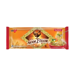 AYAM 2 TELOR MI TELUR LEBAR KERITING PCK 200g