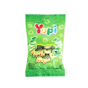 YUPI CANDY GUMMY APPLE RING PCK 50/45g