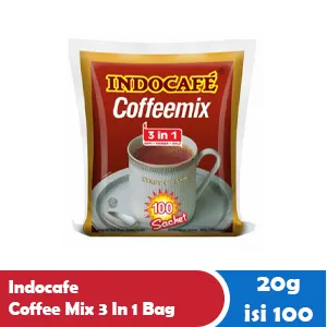 INDOCAFE COFFEE MIX 3 IN 1 BAG 100X20g