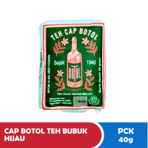 CAP BOTOL TEH BUBUK HIJAU PCK 40g