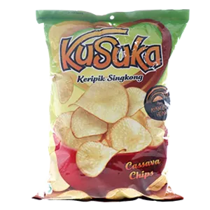KUSUKA KERIPIK SINGKONG AYAM LADA HITAM PCK 180g