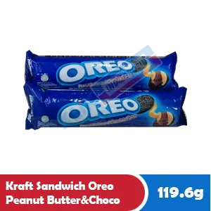 KRAFT SANDWICH OREO PEANUT BUTTER & CHOCO 123.5 PCK 119.6g