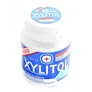 Lotte Gula-gula Getah Bebas Gula Xylitol Fresh Mint Botol 58/55.1g
