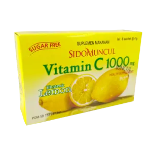 SIDO MUNCUL HEALTH DRINK VITAMIN C1000 LEMON BOX 6X4g