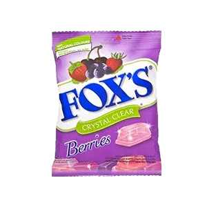 FOX'S CANDY CRYSTAL CLEAR BERRIES PCK 90g