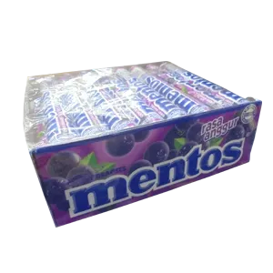 MENTOS CANDY CHEWY DRAGEES ROLL ANGGUR ROL 37g