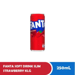 FANTA Minuman Berkarbonat Slim Strawberi Tin 250mL