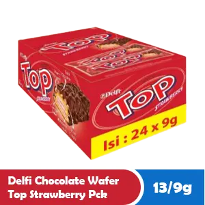 DELFI CHOCOLATE WAFER TOP STRAWBERRY PCK 13/9g