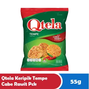 QTELA KERIPIK TEMPE CABE RAWIT PCK 55g