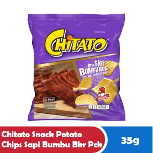 CHITATO SNACK POTATO CHIPS SAPI BUMBU BKR PCK 35g