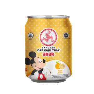 Kaki Tiga Larutan Penyegar Anak Jeruk Tin 250/238mL