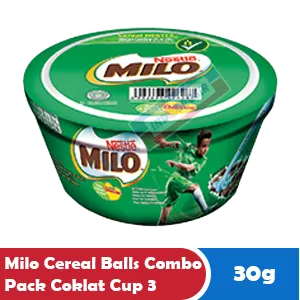 Milo Cereal Balls Combo Pack Coklat Cawan 30g