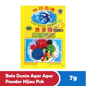 Bola Dunia Agar Agar Powder Hijau PCK 7g
