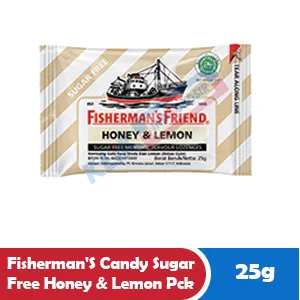 FISHERMAN'S CANDY TANPA GULA MADU & LEMON PCK 22g