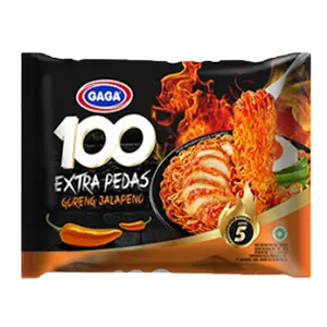 GAGA MIE GORENG 100 EXTRA PEDAS JALAPENO PCK 85g