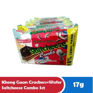 Khong Guan Kraker+Wafer Saltcheese Combo Sasyet 20/17g