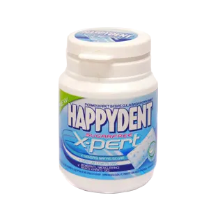 Happydent Gula-gula Getah Acti White Pudina Botol 56g