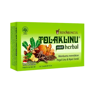 Sido Muncul Jamu Tolak Linu Cecair Herba Pudina Kotak 5x15mL
