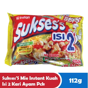 Sukses's Mi Segera Kuah Isi 2 Kari Ayam Pek 112g