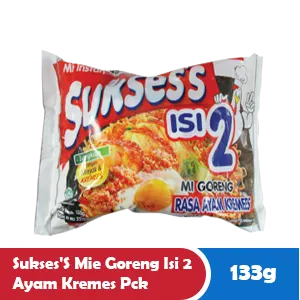 Sukses's Mi Goreng Isi 2 Ayam Kremes Pek 133g