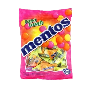 MENTOS CANDY CHEWY DRAGEES BUAH PCK 121.5g