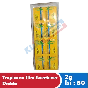 TROPICANA SLIM SWEETENER DIABTX PCK 80x1.8g