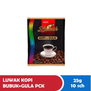 Luwak Kopi Serbuk+Gula Pek 10x25g