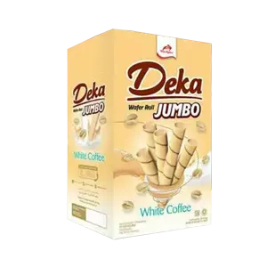 DEKA WAFER ROLL JUMBO KOPI PUTIH PCK 14g