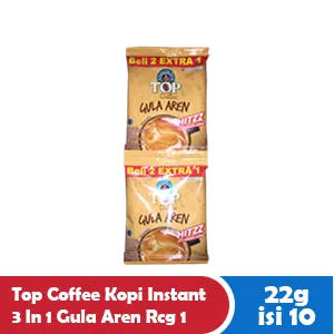 TOP COFFEE KOPI INSTANT 3 IN 1 GULA AREN RCG 10x22g