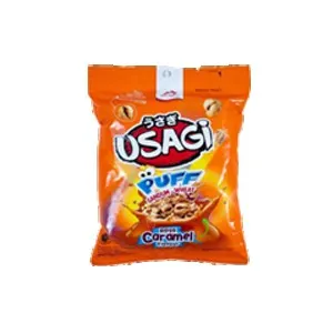 DUA KELINCI SNACK USAGI PUFF GANDUM KARAMEL PCK 10g