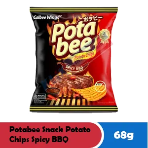 POTABEE SNACK POTATO CHIPS SPICY BBQ PCK 68/65g