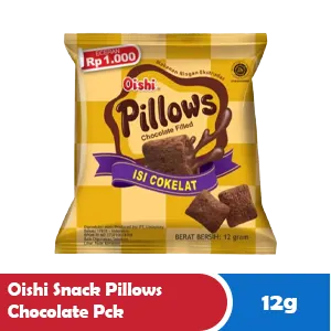 OISHI SNACK PILLOWS CHOCOLATE PCK 12g