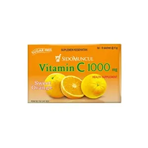 SIDO MUNCUL HEALTH DRINK VITAMIN C1000 SWEET ORANGE BOX 6X4g