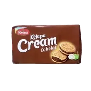 ROMA BISCUIT KELAPA CREAM COKELAT PCK 186g
