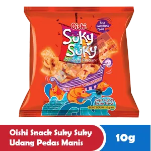 OISHI SNACK SUKY SUKY UDANG PEDAS MNS PCK 11/10g
