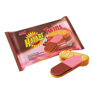 HATARI CREAM BISCUIT TWINS CHOCO & STRWBRY PCK 200/190g
