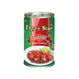 THREE STAR SARDIN SOS SAMBAL KLG 155g