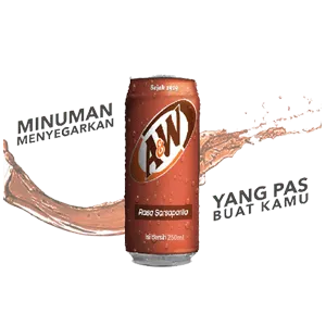 A&W SOFT DRINK SARSAPARILA KLG 250mL