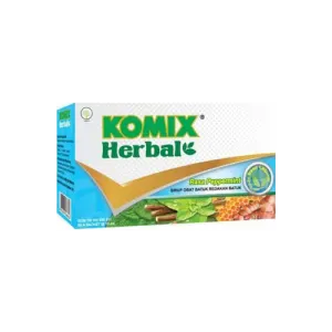 KOMIX HERBAL SIRUP OBAT BATUK PEPPERMINT BOX 6x15mL