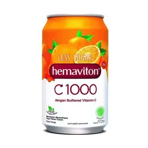 HEMAVITON HEALTH DRINK VITAMIN C1000 LESS SGR ORANGE KLG 330mL