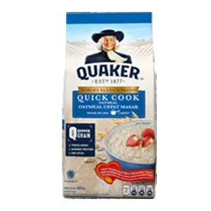 QUAKER OATMEAL QUICK COOKING (REF) BIRU PCK 800g