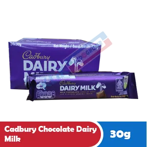 CADBURY CHOCOLATE DAIRY MILK PCK 30/25g