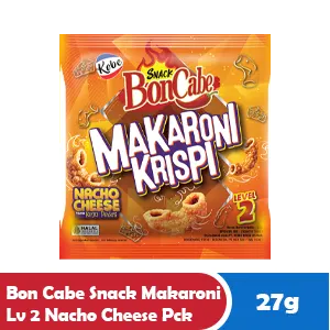 BON CABE Snek Makaroni Level 2 Nacho Cheese 27g