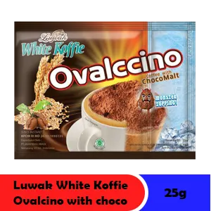 LUWAK WHITE KOFFIE OVALCINO WITH CHOCO MALT RCG 10x25g