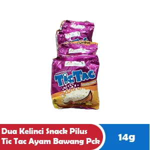 DUA KELINCI Snek Pilus Tic Tac Ayam Bawang Pek 16/14g