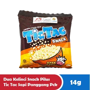 DUA KELINCI SNACK PILUS TIC TAC SAPI PANGGANG PCK 16/14g