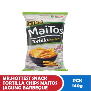 MR.HOTTEST SNACK TORTILLA CHIPS MAITOS JAGUNG BARBEQUE PCK 140g