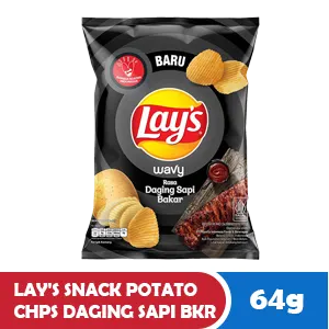 LAY'S Snek Kerepek Kentang Daging Lembu Bakar 64g