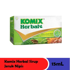 Komix Herbal Sirap Ubat Batuk Limau Nipis Kotak 6x15mL